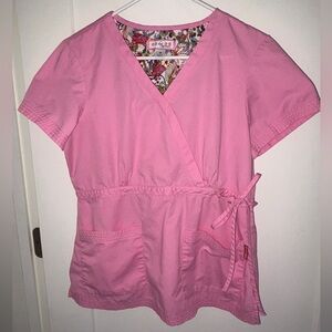Koi Katelyn Mock-wrap scrub top sz M EUC LN 137